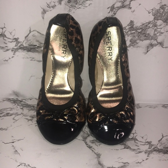 Sperry Elise top sider ballet flat leopard print - Picture 2 of 7